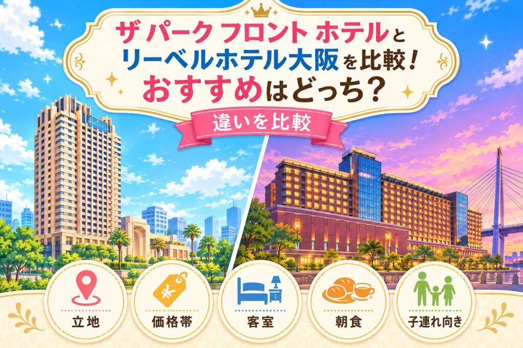 ザ パーク フロント ホテルとリーベルホテル大阪の比較